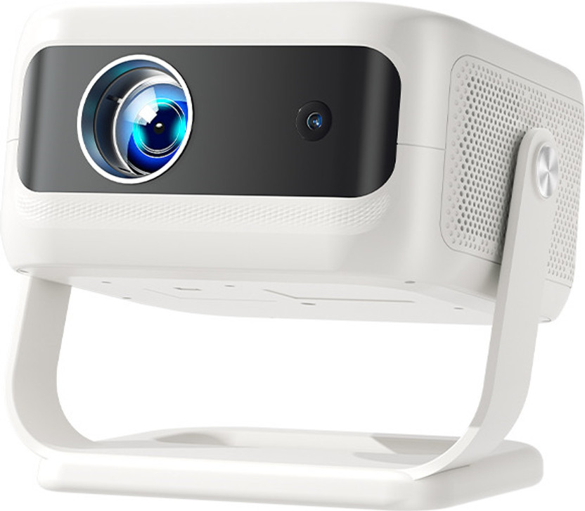 Reysol Projector|Native 1080P|4K Support|WiFi|Miracast|Android|Auto Keystone (25000 lm / 1 Speaker / Wireless / Remote Controller) Portable Projector(White)