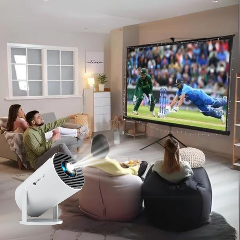 Offtrot Smart 4K LED Projector 720p Resolution 2500 Lumens With Anykast (4500 lm) Portable Projector(Whtie)