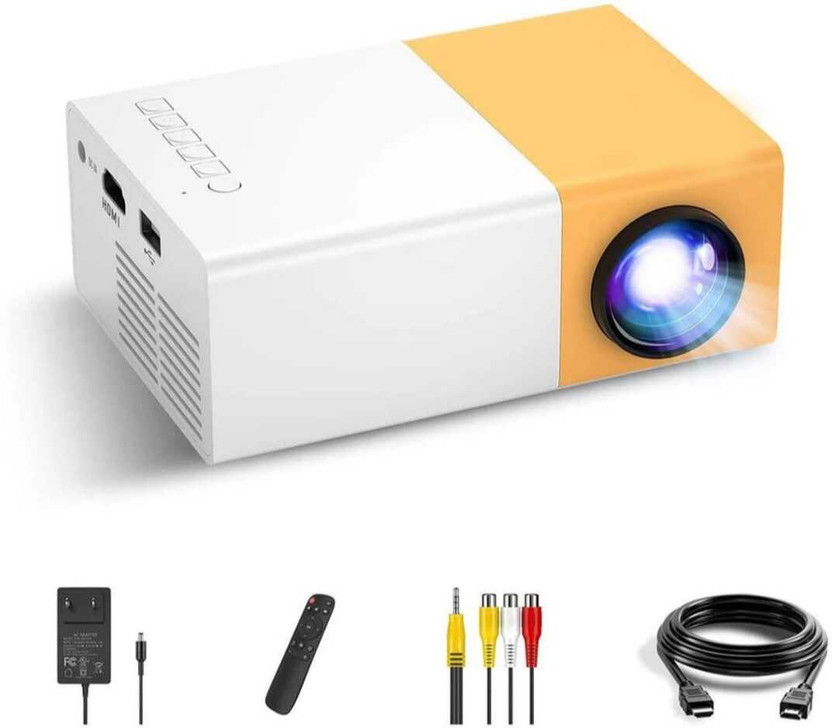 rajsunventures LED Mini Projector – Portable HD Home Theater & Entertainment Device (400 lm / Remote Controller) Portable Projector(White)