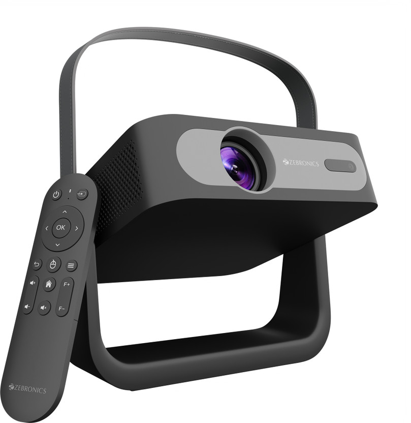 ZEBRONICS ZEBRONICS ZEB-SLP 7, ZEB-PIXAPLAY 78 (7000 lm / 1 Speaker / Wireless / Remote Controller) Portable with 7000 Lumens, 1080p Support, Auto Focus & Auto Keystone, Smart LED Projector, Built-in Apps, Screen Mirroring Projector(Black) - Flipkart Deal