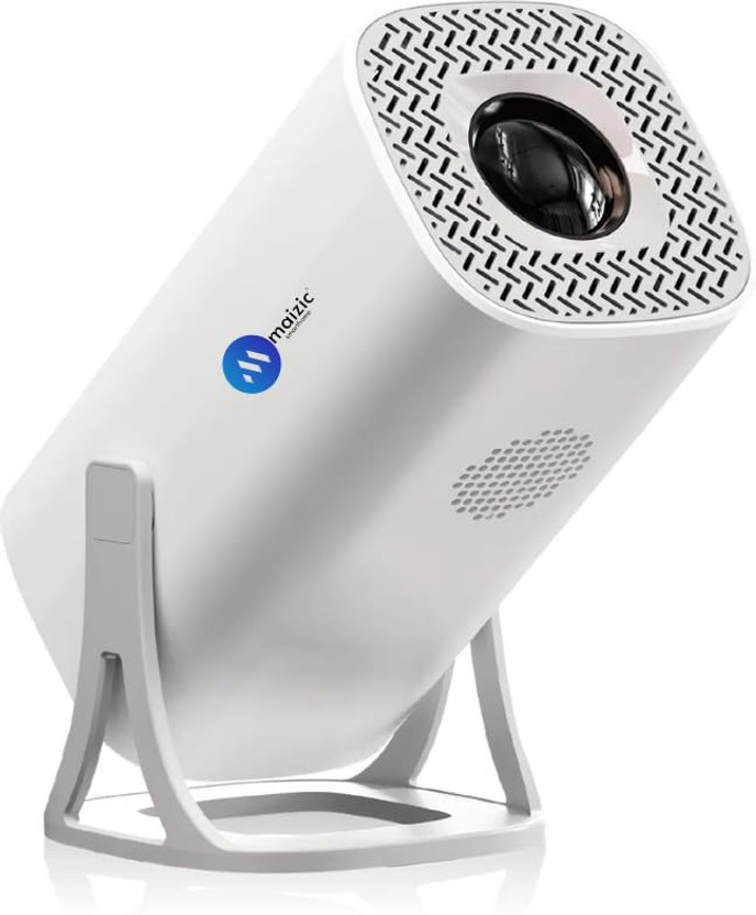 Maizic Smarthome Android 11.0 Smart Projector, 1080P & 4K Support, 2X Brighter, 2.4G & 5G Wifi (8400 lm / 1 Speaker / Wireless / Remote Controller) Portable Projector(White)