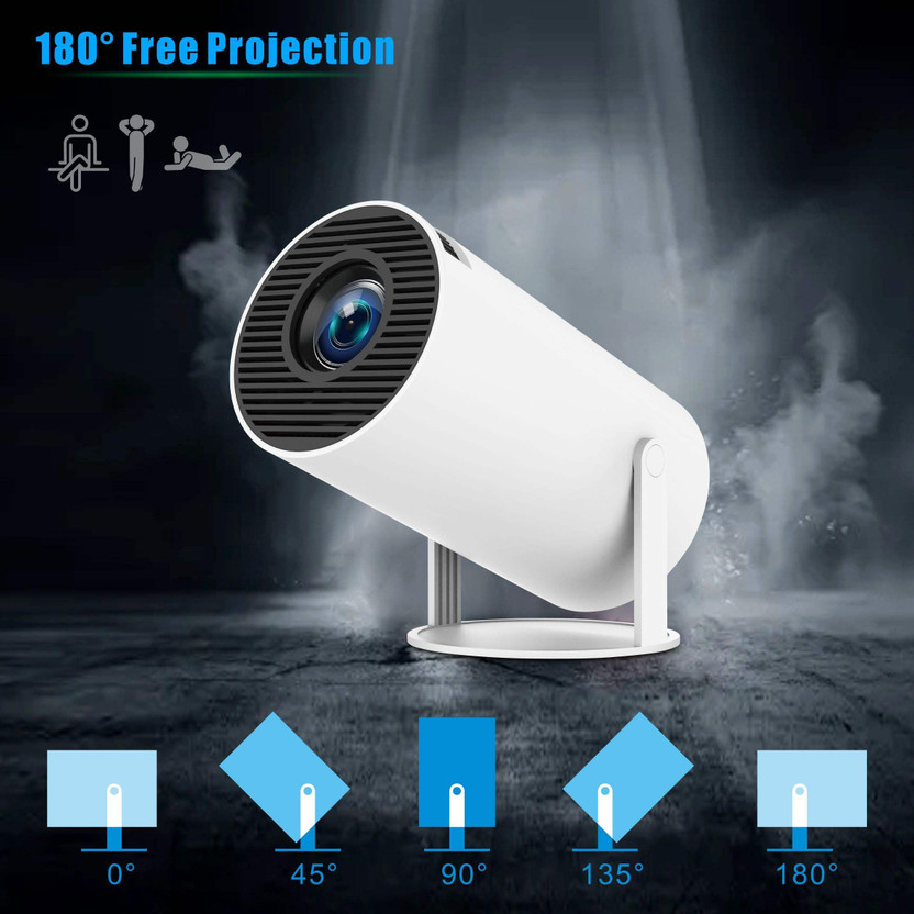 IMMUTABLE LATEST Portable LED Mini Home Theater, Video Projector WYI22 Projector Screen (Width 115.5 cm x 44.5 cm Height)