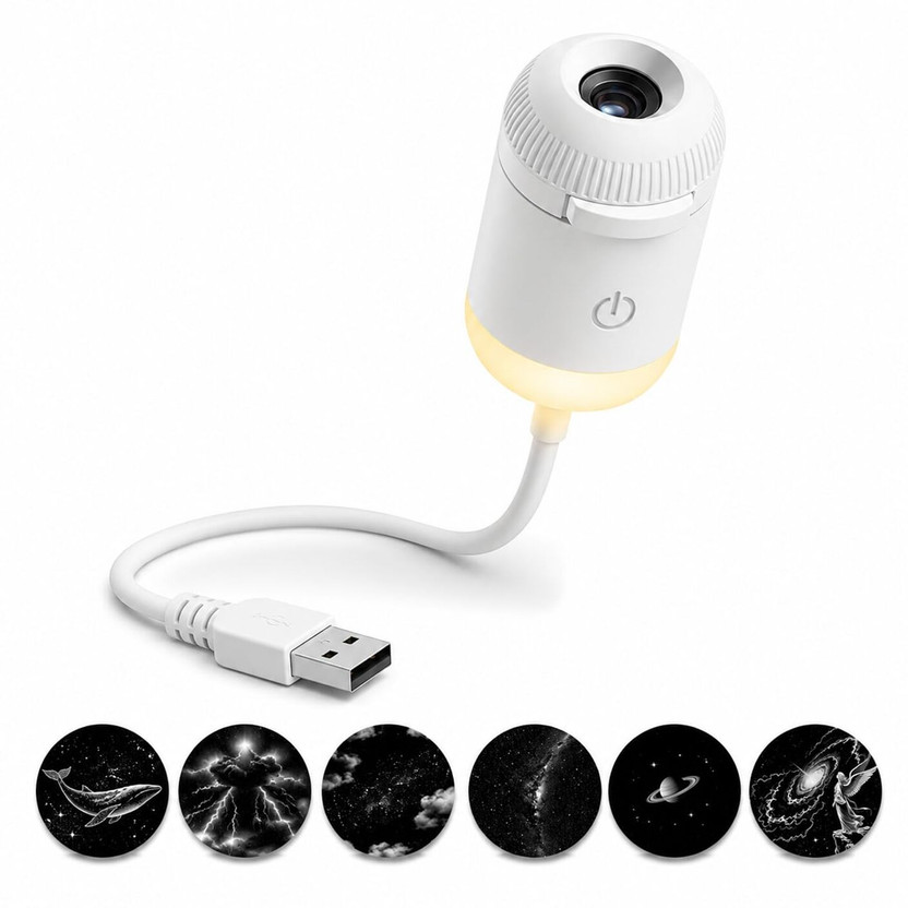 BALAJI BALAJI ENTERPRISE Starry Night Sky Projector Lamp, Portable Mini Nightlight for Kids and Adults (300 lm) Portable Projector(White) - Flipkart Deal