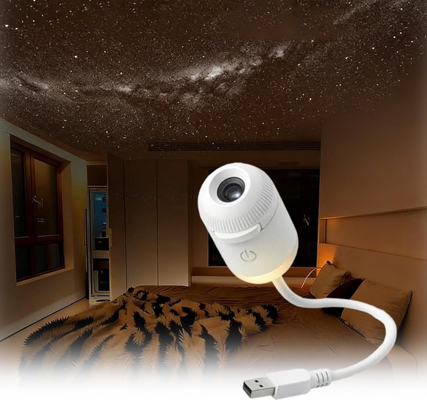 Opnex USB Galaxy Star Projector Night Lamp LED Sky Light for Bedroom & Home Decoration (100 lm) Portable Projector(Multicolor)