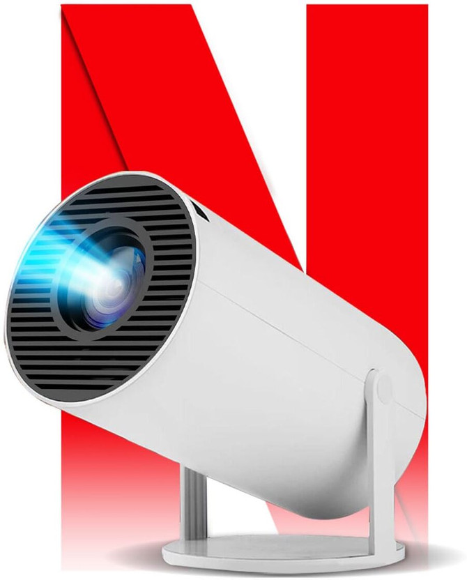 Nexila HY300 Pro Projector, 4K Portable Mini Projector Home Theater, Outdoor Movies (200 lm / Remote Controller) Portable Projector(White)