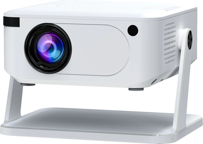 Trending Store HA 109 4K Support Native HD Android 11 WiFi 6/BT 5.0 Freestyle Auto Keystone (5000 lm / 1 Speaker / Wireless / Remote Controller) Portable Projector(White)