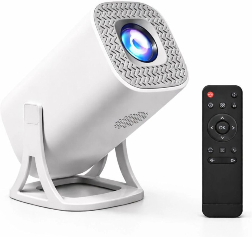 Carecase S40 Android 11 Smart Projector with 1080P & 4K Support, 8400 lm Brightness (8000 lm / 1 Speaker / Wireless / Remote Controller) Portable Projector(Wireless / remote control / portable projector / White)