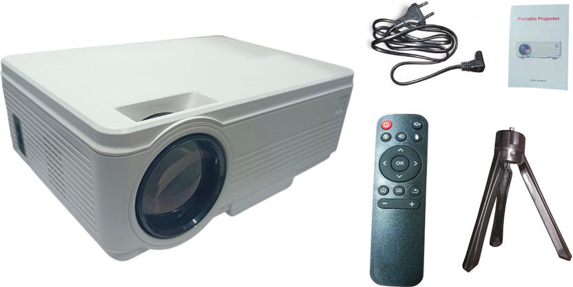 SHAILRON Andriod 5G WiFi Projector, Office/Home Home 4K Support 1080P, (4700 lm) Portable Projector(White, Apps Auto Keystone 4000 Lumens 200" Screen Compatible 4K Tv Stick,)