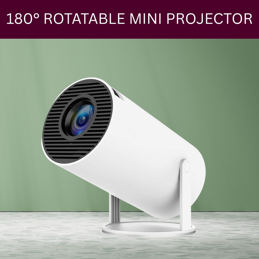 SYARA SYARA Protable Projector for Home 4K Support With Built-in Apps Netflix, YouTubeZ295 (4500 lm / 1 Speaker / Wireless / Remote Controller) Portable Projector(White) - Flipkart Deal