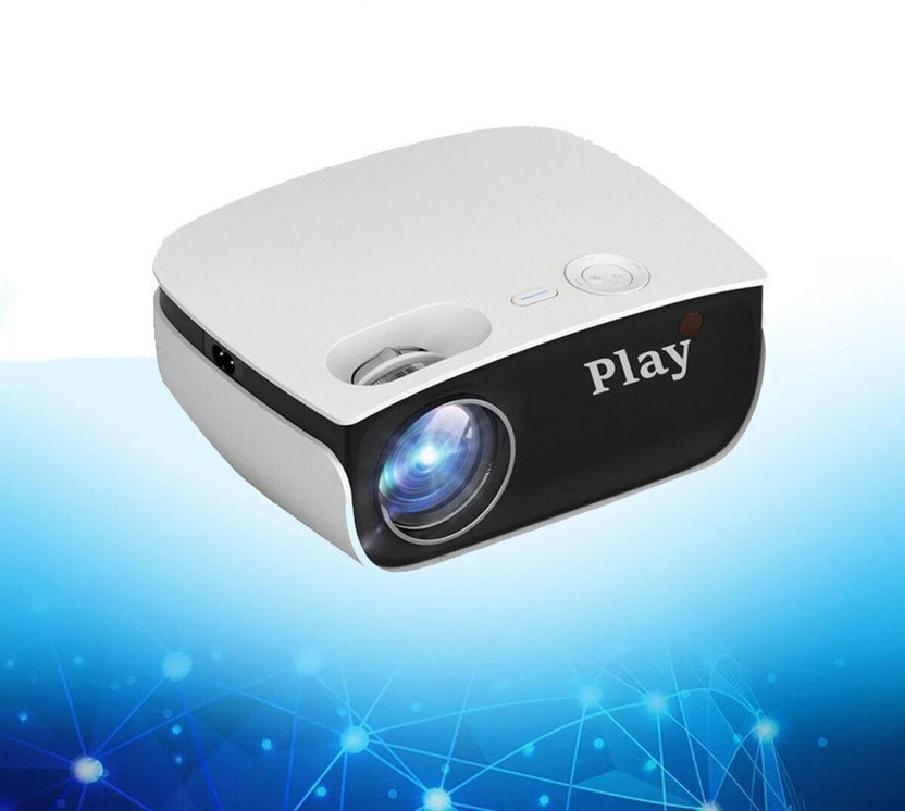 PLAY 2022 MP6 Full HD 1080p Projector for Home Office Classroom 1080P 300 inch Screen (4000 lm / Wireless / Remote Controller) Portable Projector(White/Black)