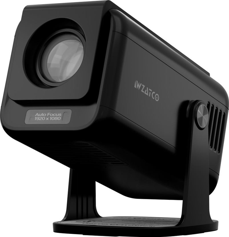 WZATCO Yuva Go Pro Automatic, Native 1080P, 4K HDR Support, HDMI ARC (12500 lm / 1 Speaker / Wireless / Remote Controller) Projector(Black)