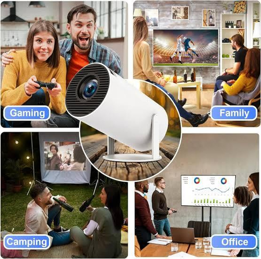 4uonly 4uonly 4K Android Smart Projector Full HD 1080 HASDGFU81 (2200 lm / Wireless / Remote Controller) Portable Projector(White) - Flipkart Deal