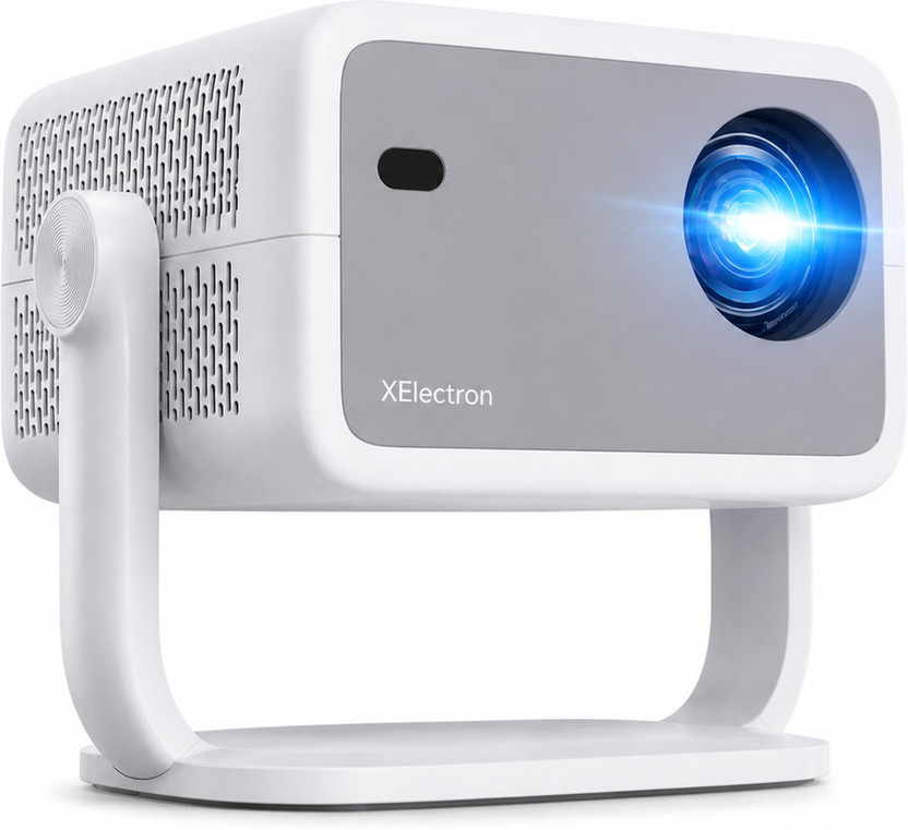 XElectron XElectron Luminex 4K Projector, Native 1080p, Android 13, WiFi, 16000 Lumens (16000 lm / 1 Speaker / Wireless / Remote Controller) Portable Projector(White) - Flipkart Deal