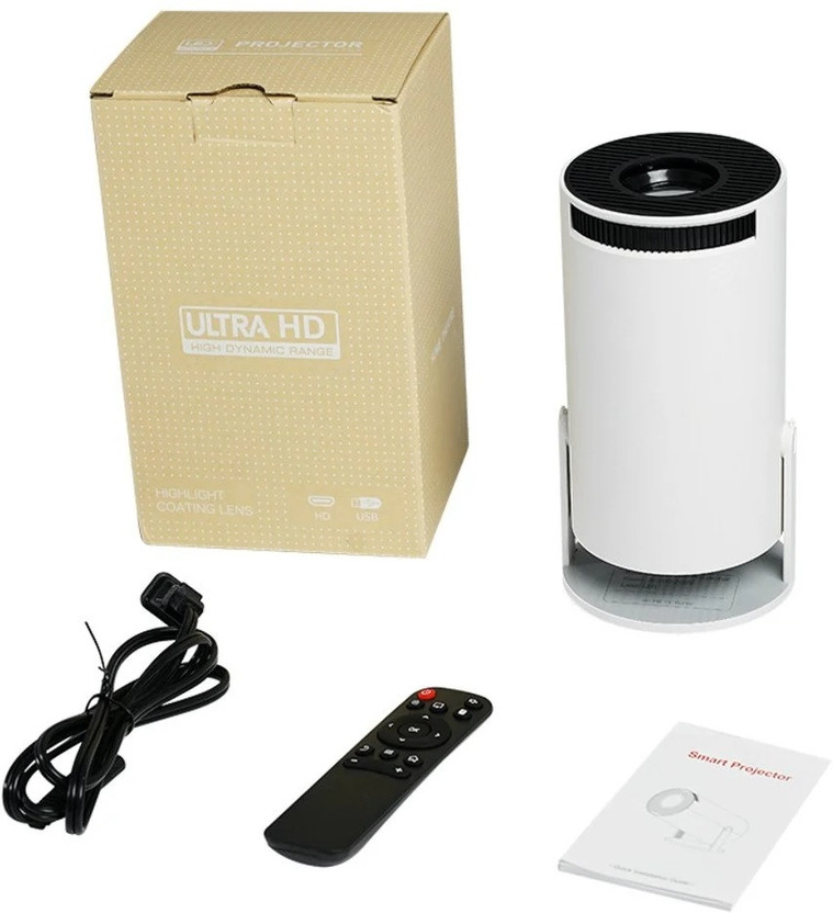 Voltegic Portable Projector for Office Home Theater (4000 lm / 1 Speaker / Wireless / Remote Controller) Portable Projector(White)