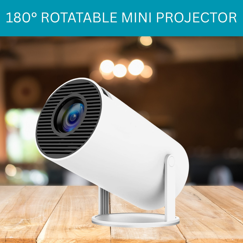 GUGGU GUGGU Protable Projector for Home 4K Support With Built-in Apps Netflix, YouTubeM499 (4500 lm / 1 Speaker / Wireless / Remote Controller) Portable Projector(White) - Flipkart Deal