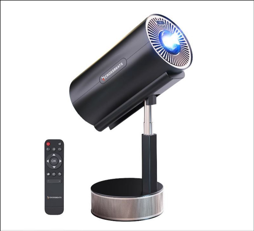 CrossBeats LUMEX PRO (14000 lm / 1 Speaker / Wireless / Remote Controller) Portable Projector(Black)