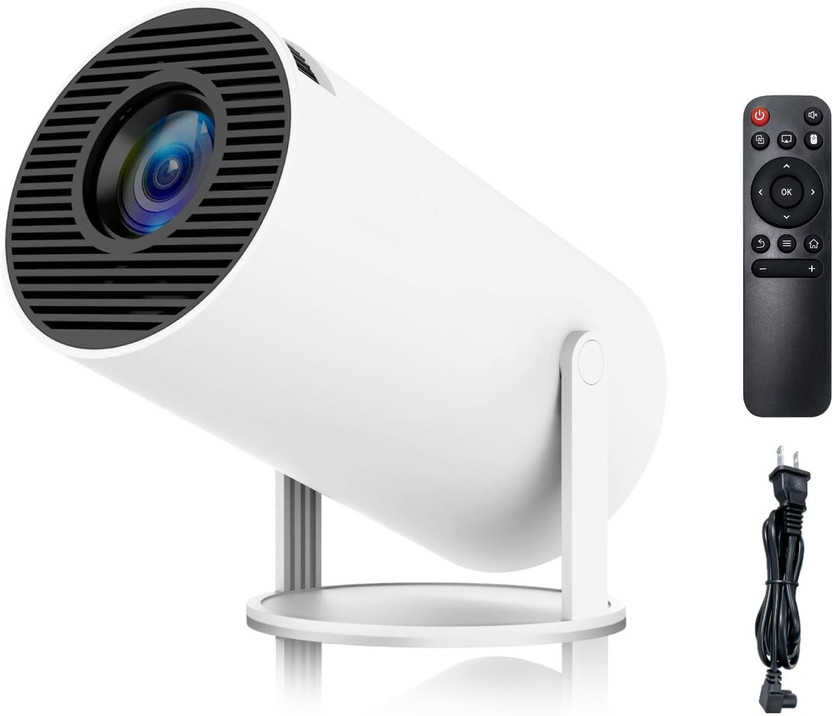 SHAILRON 4K Full HD Portable Projector ,Andriod 5G WiFi Projector for Home / Office (3500 lm / Remote Controller) Portable Projector(White, 12 months warranty)