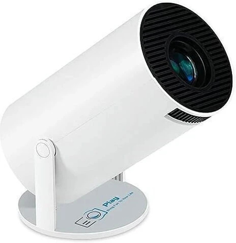 PLAY 4K 2K LCD LED 180 Degree Rotation Android 11, WiFi 6 BT 5.0 Auto Keystone (4500 lm / 2 Speaker / Wireless / Remote Controller) Projector(White)