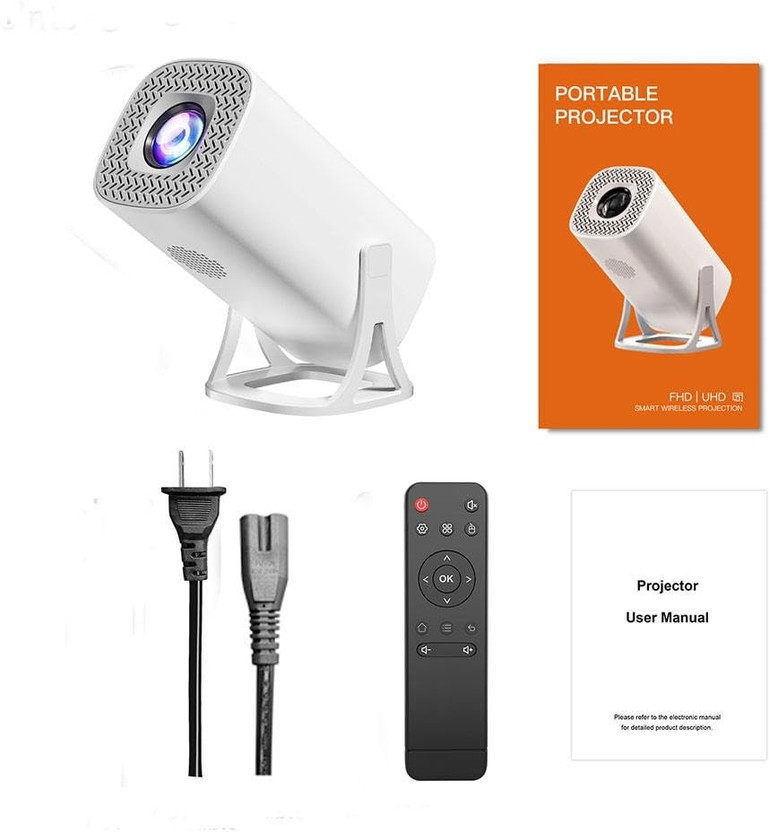 Voltegic Voltegic Native 1080P Smart Projector for Streaming, Gaming & Presentations (6000 lm / 1 Speaker / Wireless / Remote Controller) Portable Projector(White) - Flipkart Deal