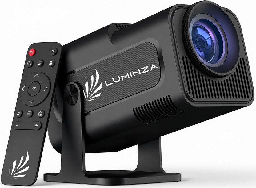 LUMINZA HY320 mini (5000 lm / 1 Speaker / Remote Controller) Portable Projector(Black)
