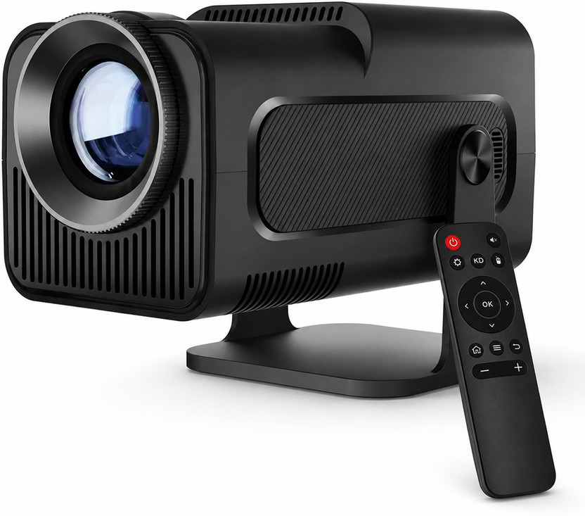 Zync HY320 Mini Android 11 Smart LED Full HD 1280*720Resolution, Rotatable Design (8000 lm / 1 Speaker / Wireless / Remote Controller) Portable Projector(Black)