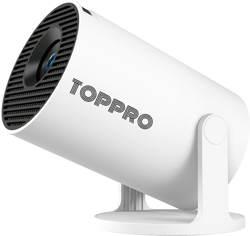 TOPPRO HY300 PRO+ 4K Support Native HD Android 11 WiFi 6/BT 5.0 Freestyle Auto Keystone (4500 lm / 1 Speaker / Wireless / Remote Controller) Portable Projector(White)