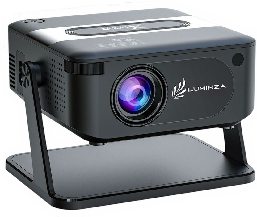 LUMINZA Xnano Smart Projector: Android 11, WiFi 6 & 120" Home Theater Experience (2000 lm / 1 Speaker / Wireless / Remote Controller) Portable Projector(Black)