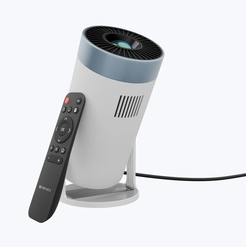 ZEBRONICS ZEB-JLP 3 (3000 lm / Wireless / Remote Controller) Portable Projector(White)