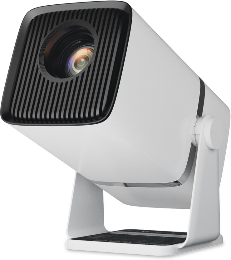 WZATCO Yuva Go Plus 1080p Native, Android 13.0 Smart Home 4k HDR (9000 lm / 1 Speaker / Wireless / Remote Controller) Portable Projector(White)