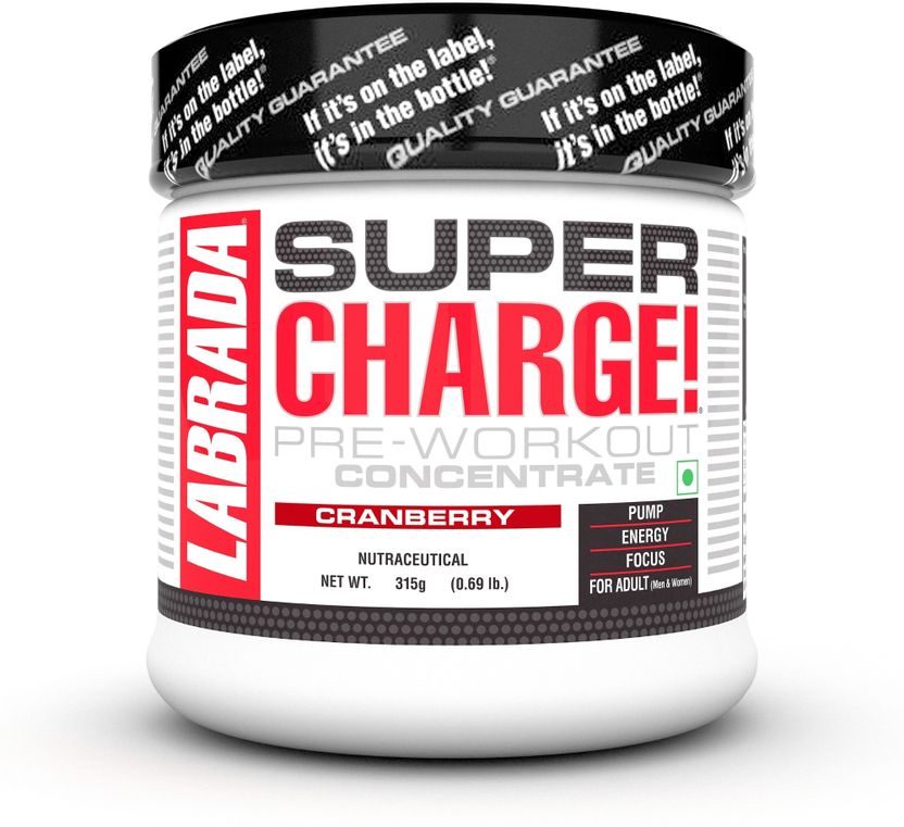 SuperCharge Pre Workout Cranberry | 0 added Sugar | 63 Servings Pre Workout