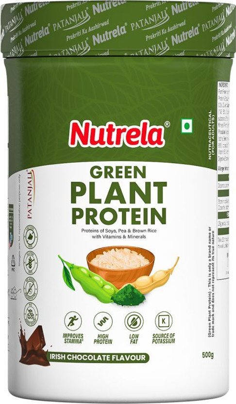 NUTRELA Plant Based Protein Powder | Yeast Protein - Clean, Easy to Digest | Vegan Plant-Based Protein(500 g, Irish Chocolate)