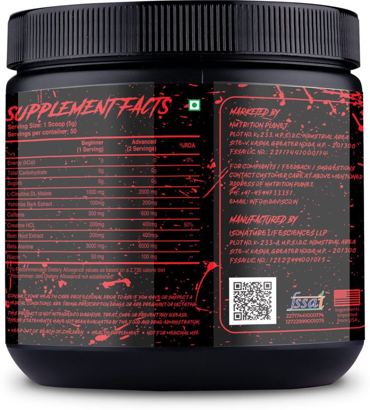 Blood Shower Preworkout, 50 Servings Pre Workout 3