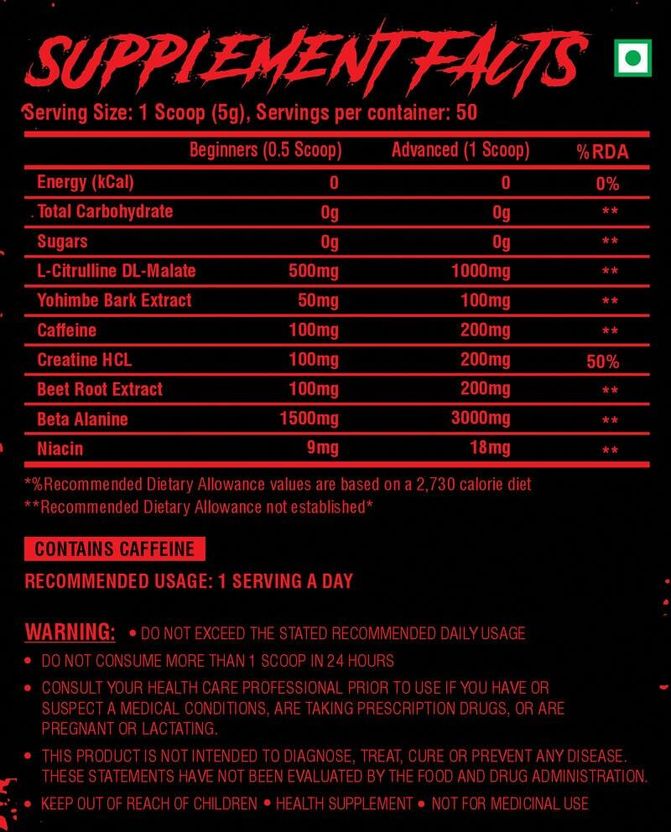 Blood Shower Preworkout, 50 Servings Pre Workout 2