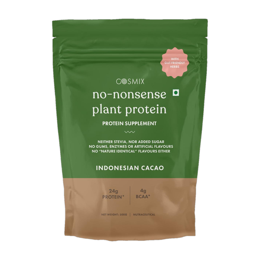 COSMIX No Nonsense Plant-Based Protein(500 g, INDONESIAN CACAO)