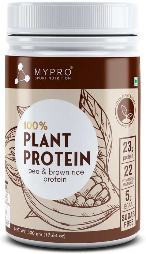 Mypro Sport Nutrition Plant Protein Powder Pea&Brown Rice Protein Plant Based Vegan Protein Supplement Plant-Based Protein(500 g, Alphonso Mango)