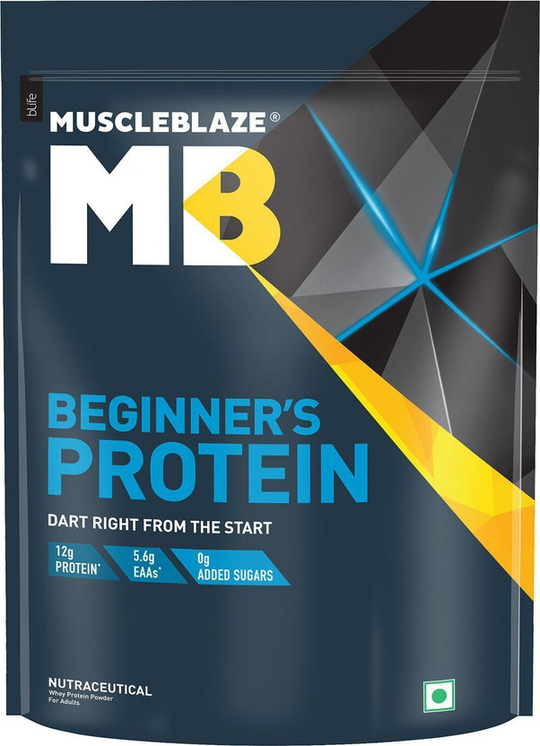 MUSCLEBLAZE Beginner's Whey Protein, No Added Sugar Whey Protein(500 g, Chocolate)