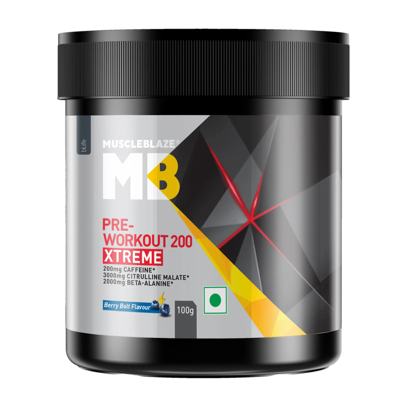 200 Xtreme, 200mg Caffeine, 2000mg Beta Alanine, 3000mg Citrulline Pre Workout