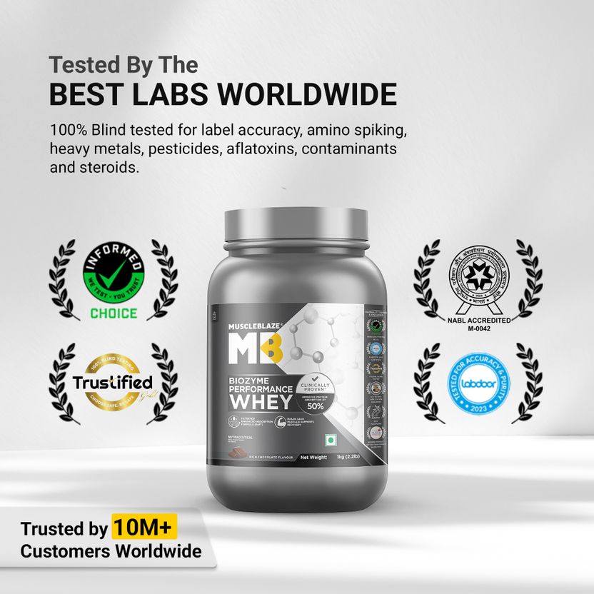 Biozyme Performance Whey Protein Powder, 25g Protein Per Scoop Whey Protein 3