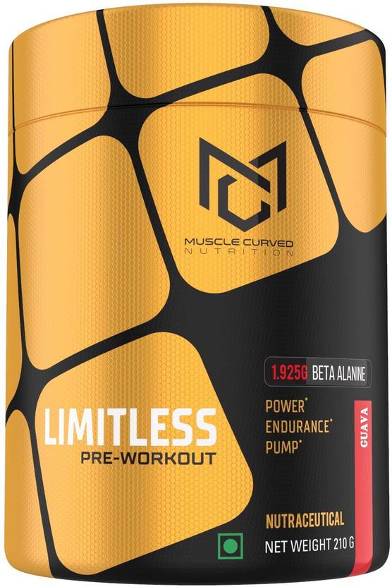 muscle curved Limitless PreWorkout 210gm Guava Flavor Provide Power