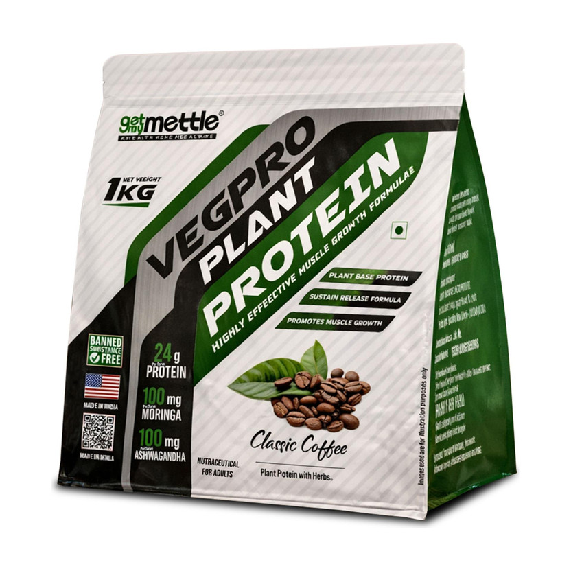 getmymettle getmymettle Vegpro Vegan Protein Pure Isolate , Low Carbs, Pea Protein | Gluten Free Plant-Based Protein(1 kg, Classic Coffee) - Flipkart Deal