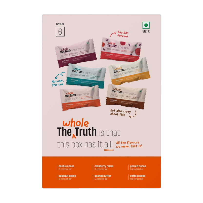 The The Whole Truth All-in-One Nutrition Bars(312 g, Assorted Flavors) - Flipkart Deal
