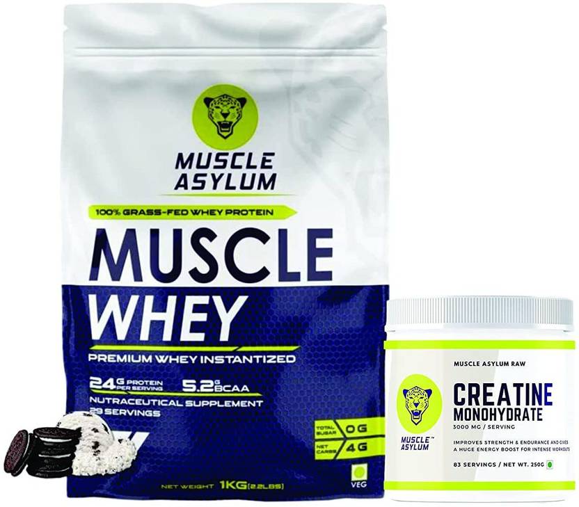 Muscle Asylum 100 Whey Protein Cookie Cream & Micronized Creatine