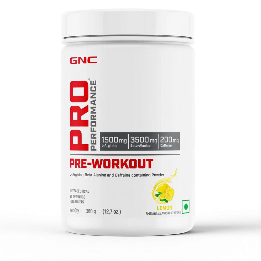 GNC Pro Performance | 360 gm | 30 Servings | Blood Orange Pre Workout(360 g, Lemon)