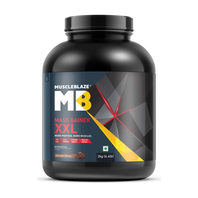 MUSCLEBLAZE XXL Weight Gainers/Mass Gainers(2 kg, Chocolate)