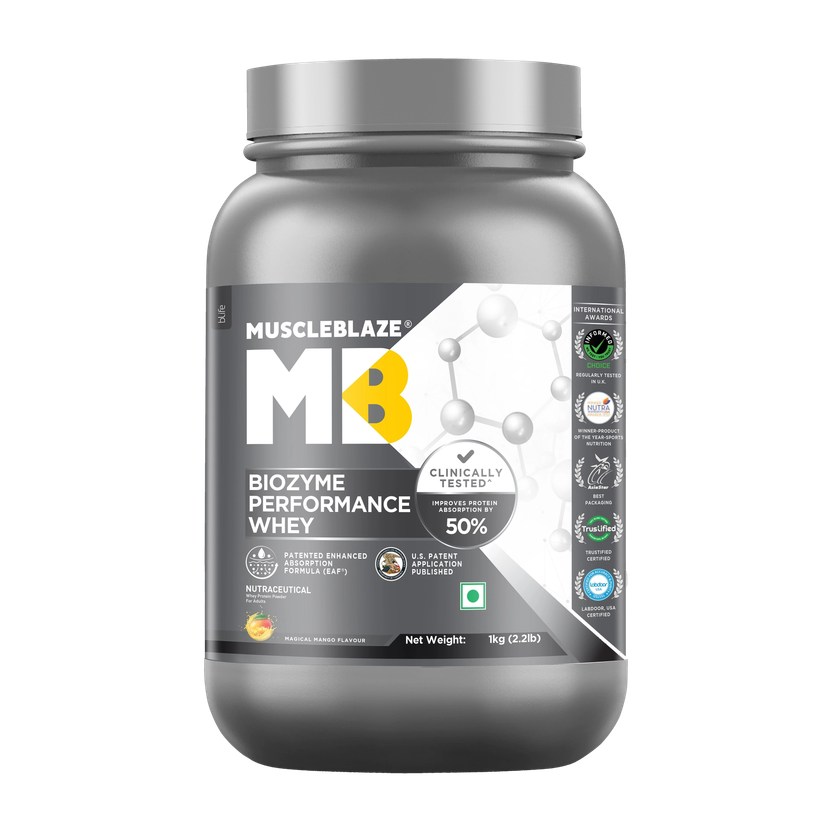 Biozyme Performance Whey Protein Powder, 25g Protein Per Scoop Whey Protein