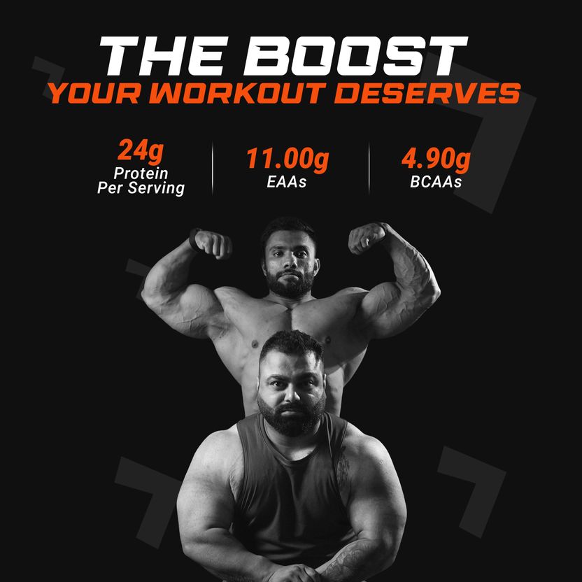 24g Protein,4.90g BCAA & 3.75g Glutamic Acid Whey Protein 2