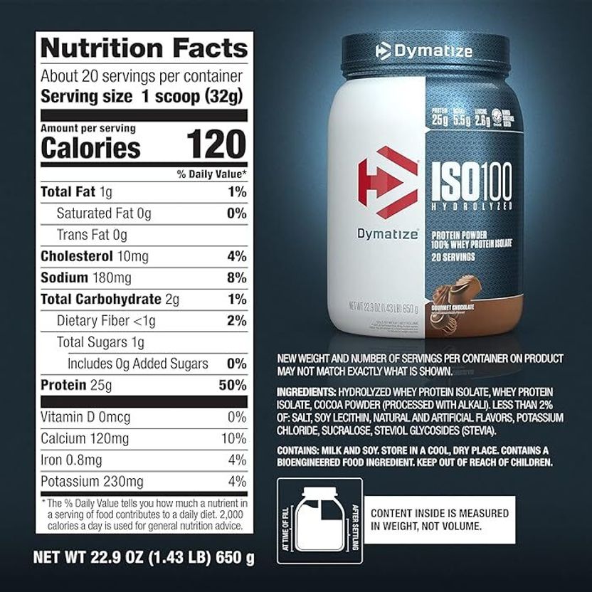 ISO100 20 SERVS GOURMET CHOCOLATE Whey Protein 2