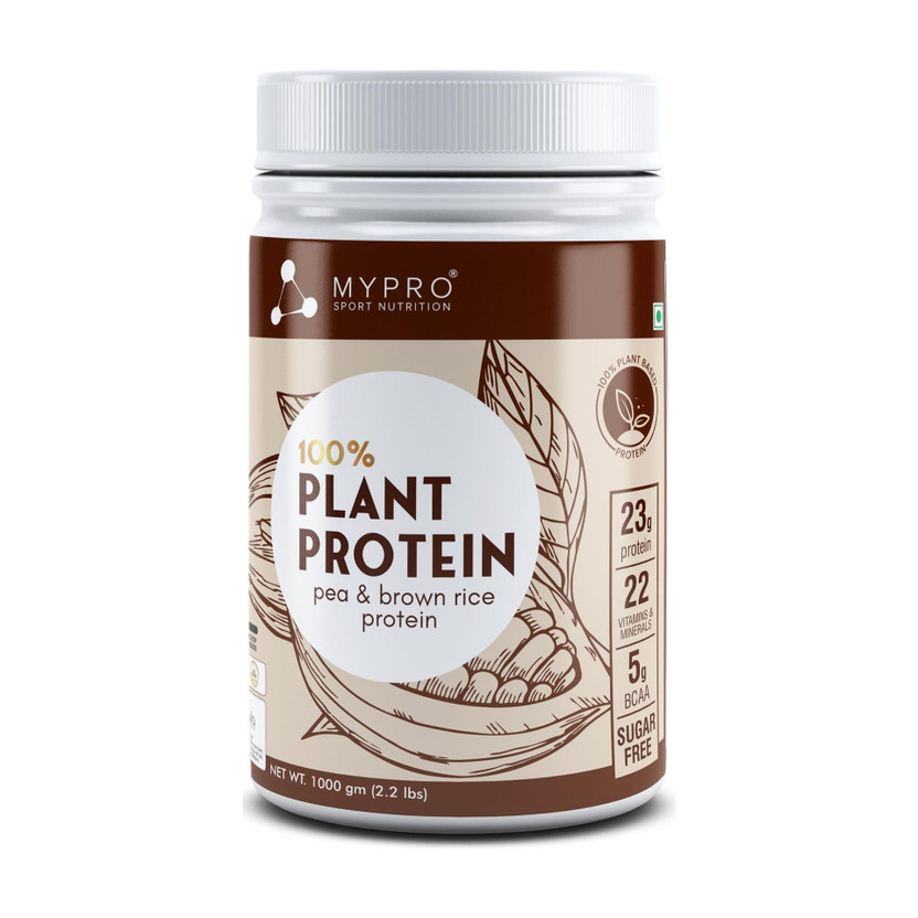 Mypro Sport Nutrition Plant Protein Powder Pea &Brown Rice Protein Plant Based Vegan Protein Supplement Plant-Based Protein(1000, Chocolate)