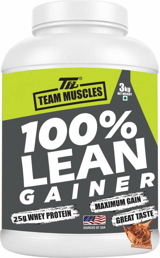 TEAM MUSCLES Lean Gainer (3 Kg) Weight Gainer Mass Gainer Heavy