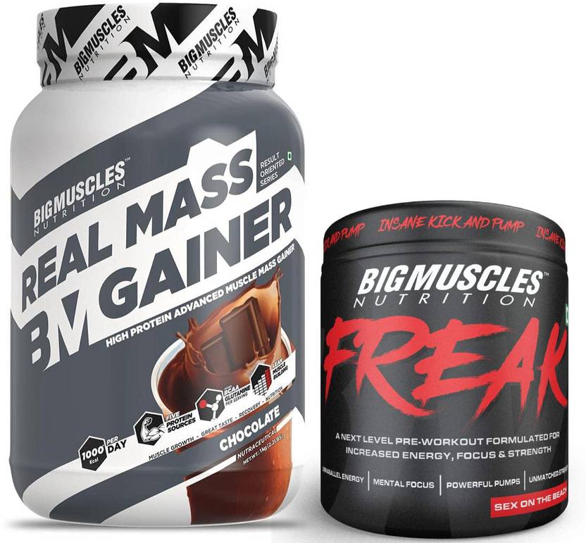BIGMUSCLES NUTRITION Real Mass Gainer Added Protein Sources with Freak